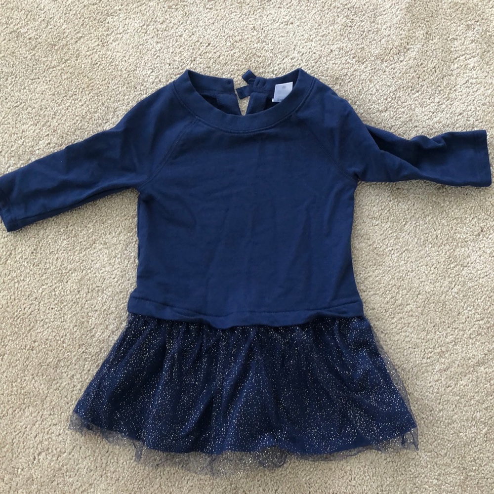 Navy and gold dress